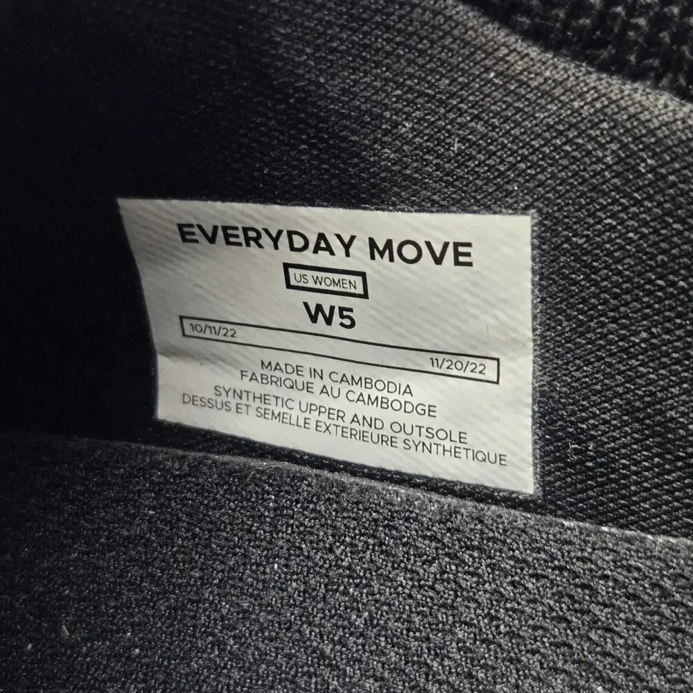 Vessi Everyday Move Lace Up Womens Size 5 Waterproof Shoes Sneakers Onyx Black